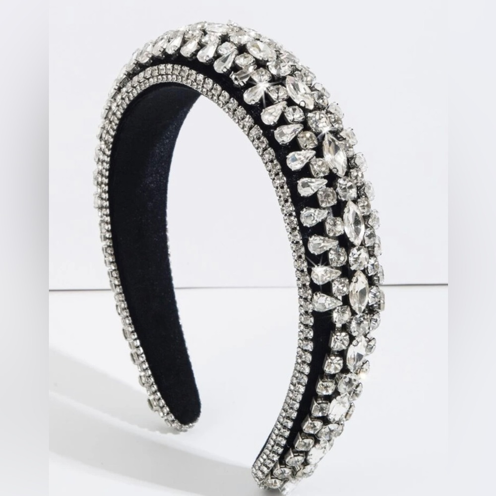 Cubic Zirconia Water-drop Decor Headband